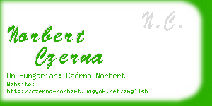 norbert czerna business card